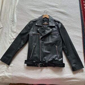 Black Leather Biker Jacket